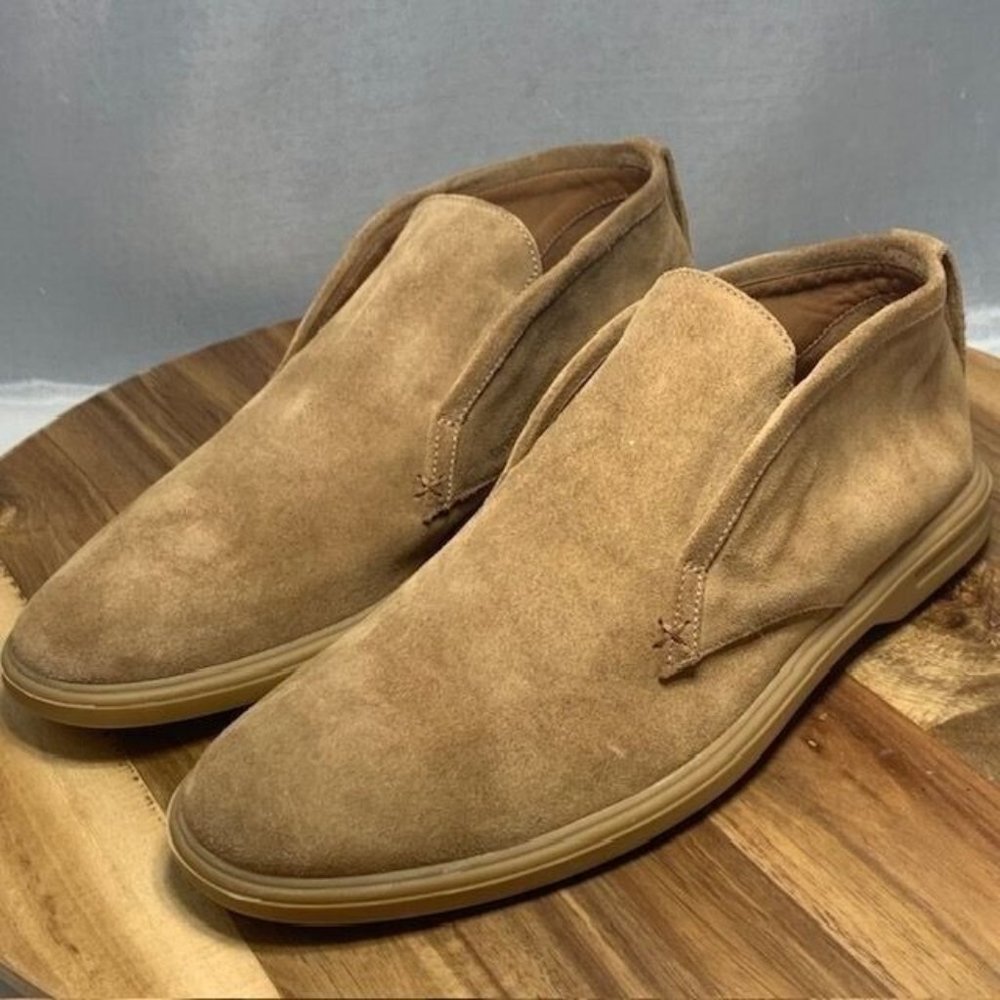 PETER MILLAR Excursionist Chukka Boots Tan Suede Mens Sz 9.5 Causal Dress Shoes